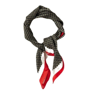 Poster girl retro printed square scarf thin imitation silk scarf neck scarf can be paired with a suit shirt