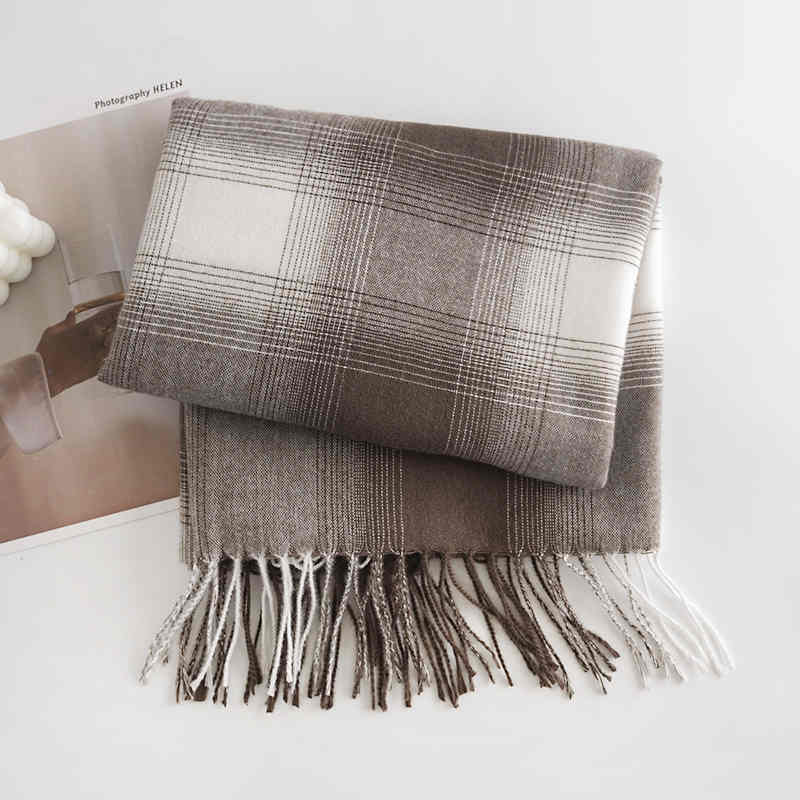 Fashion woven plaid scarf winter new style imitation cashmere scarf with thermal scarf winter shawl