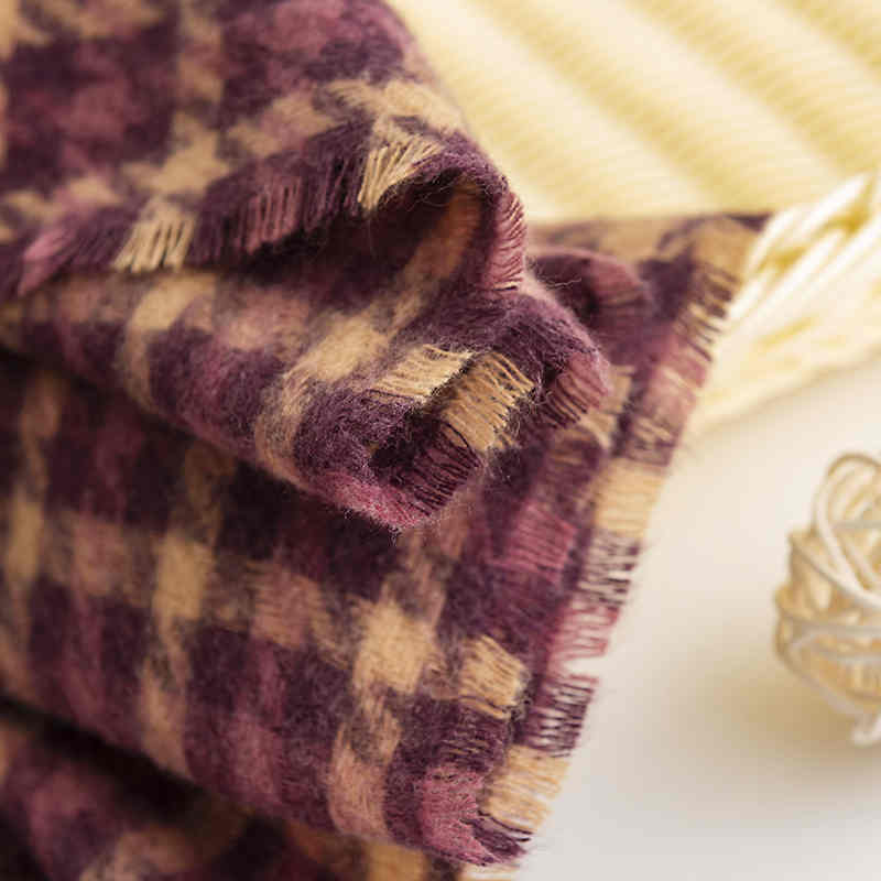 Fashionable warm houndstooth scarf imitation cashmere thickened shawl warm short must personality scarf