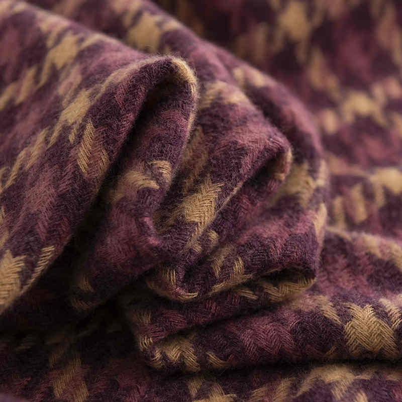 Fashionable warm houndstooth scarf imitation cashmere thickened shawl warm short must personality scarf