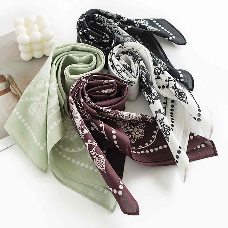 Idyllic imitation silk scarves fresh sweet printed pocket square elegant fashion professional dress scarf