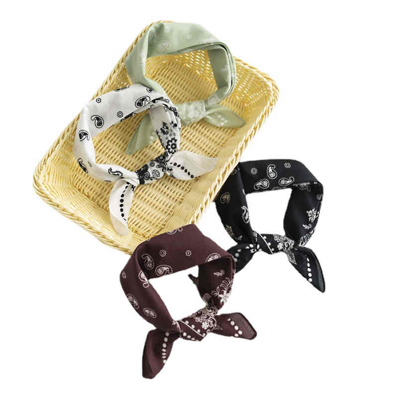 Idyllic imitation silk scarves fresh sweet printed pocket square elegant fashion professional dress scarf