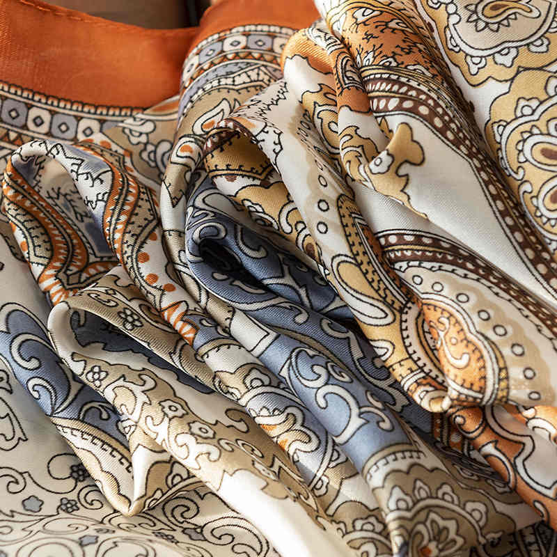 Retro silk scarves elegant lady professional scarf thin decorative pocket square scarf fashion scarf
