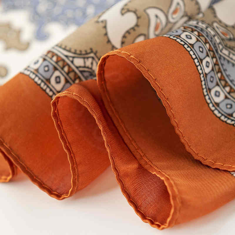 Retro silk scarves elegant lady professional scarf thin decorative pocket square scarf fashion scarf