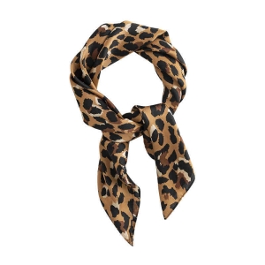 Leopard print silk scarves temperament style printed pocket square scarf fashion commuter ladies professional dress scarf