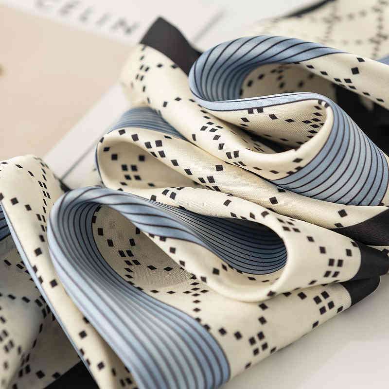 Literary long silk scarves hair band  version  women can be paired  suit shirt scarf