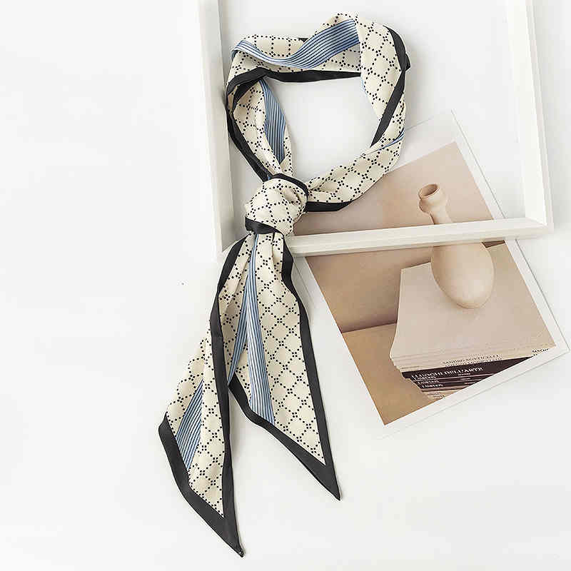 Literary long silk scarves hair band  version  women can be paired  suit shirt scarf