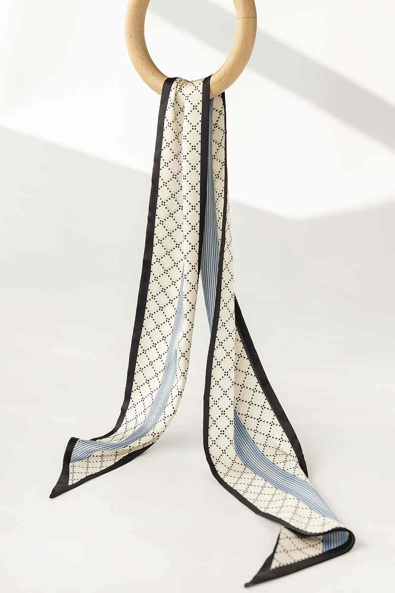 Literary long silk scarves hair band  version  women can be paired  suit shirt scarf