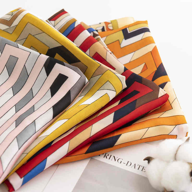 Fashion striped printed pocket square scarf professional wear scarf personality trend simulation silk scarves