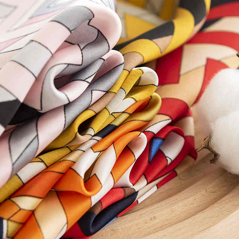 Fashion striped printed pocket square scarf professional wear scarf personality trend simulation silk scarves