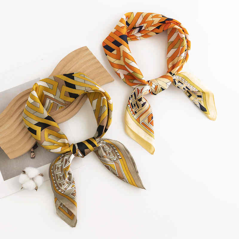 Fashion striped printed pocket square scarf professional wear scarf personality trend simulation silk scarves