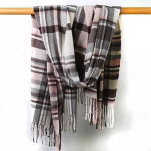 Checkered Vintage Scarf 2023 new color checkered scarf thickened neck scarf men