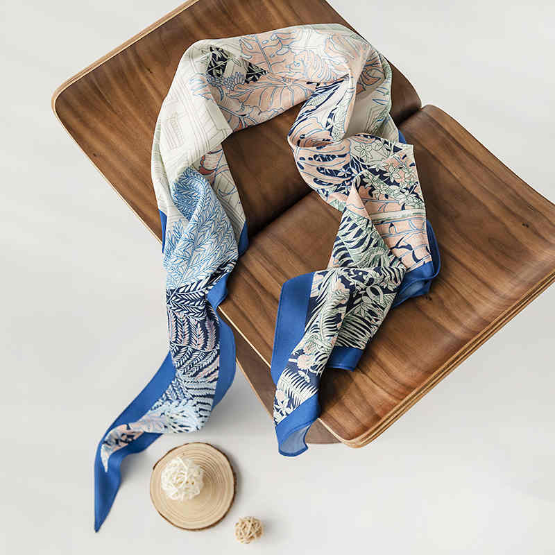 Retro twill diamond shaped silk scarves new fashion neck scarf ladies elegant small shawl