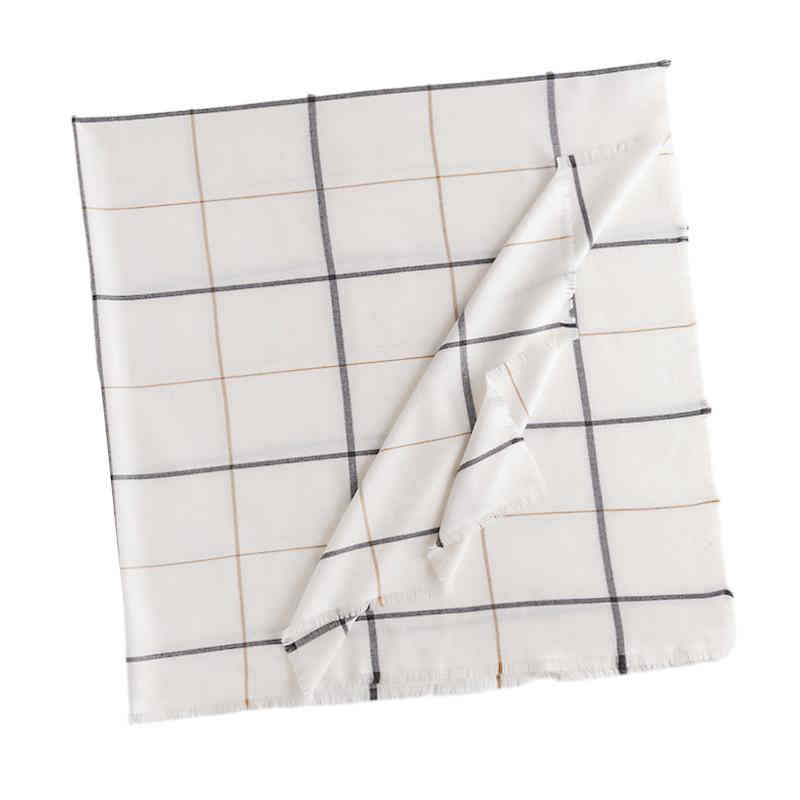 Simple twill plaid shawl shawl fashion tiein imitation cashmere scarf women cold neck scarf
