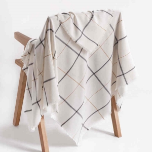 Simple twill plaid shawl shawl fashion tiein imitation cashmere scarf women cold neck scarf