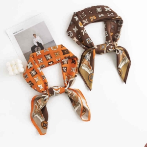 Floral print pocket square scarf elegant tie in professional dress scarf fashion commuter simulation silk scarves