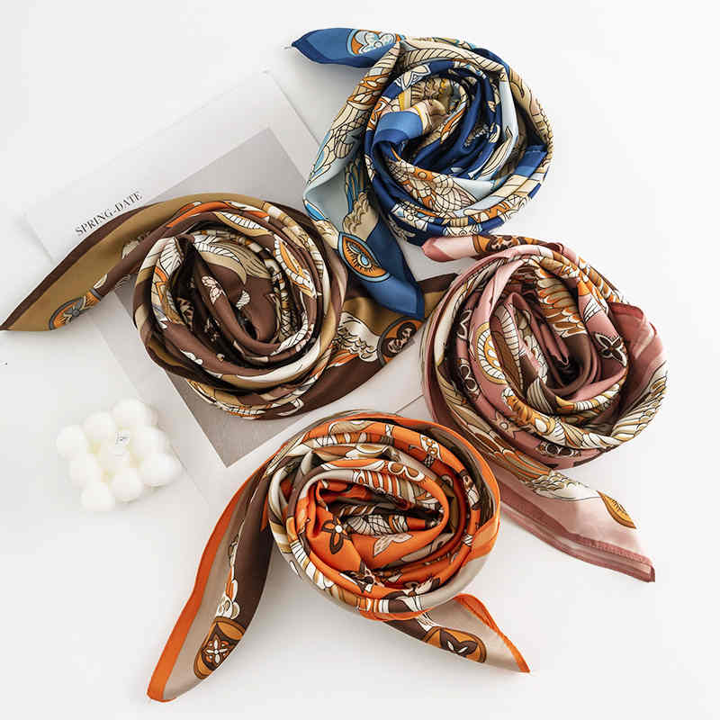 Floral print pocket square scarf elegant tie in professional dress scarf fashion commuter simulation silk scarves