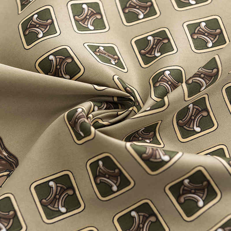 Printed imitation silk scarves stylish commuter wear cravat Chinese zodiac