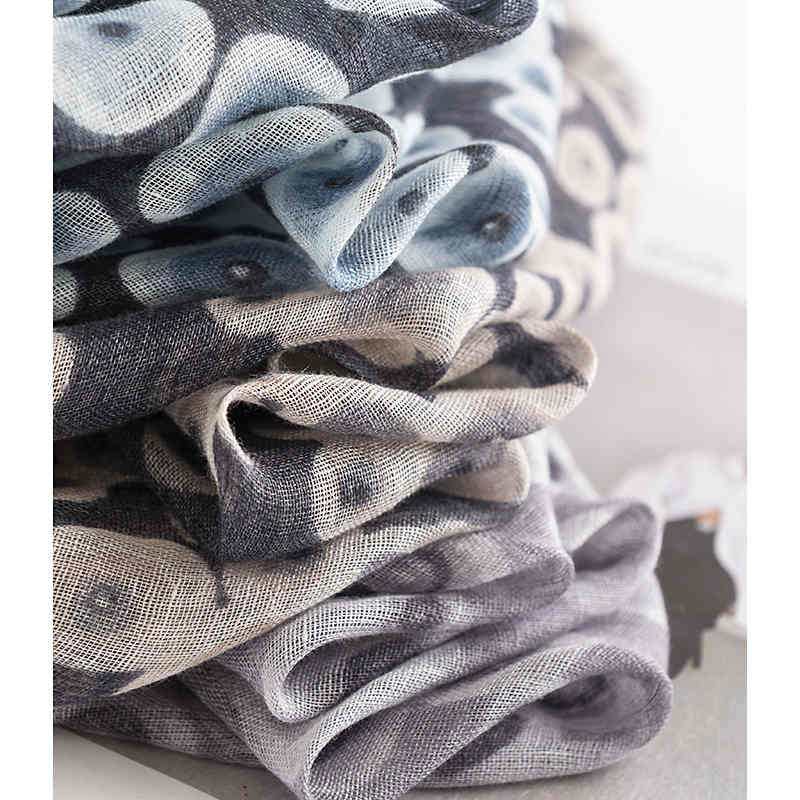 2023 new fashion cotton and linen short beard scarf in the long shade warm shawl tie in neck scarf