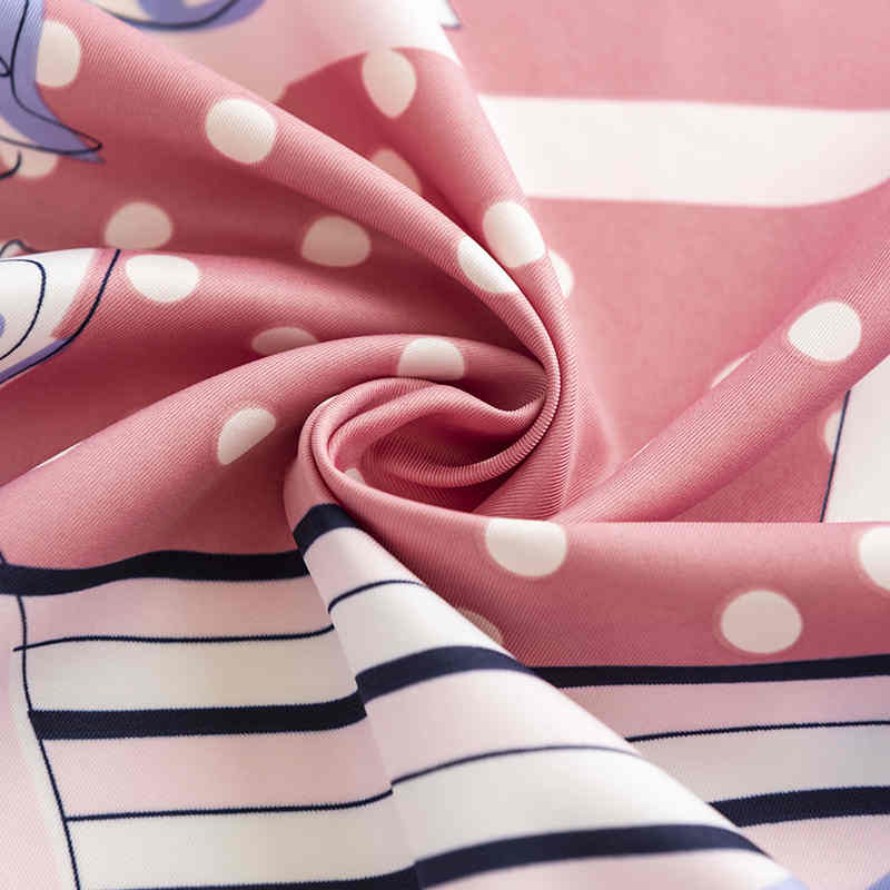 Socialite printed circle imitation silk scarves fashionable commuter professional dress scarf elegant tiein small scarf woman