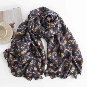 New small floral print imitation cashmere scarf to increase the size of the long warm fashion shawl scarf