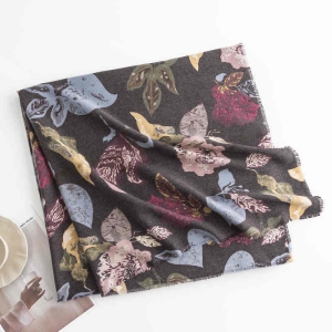 New style imitation cashmere plant flower print scarf to add fashion warm shawl woman scarf