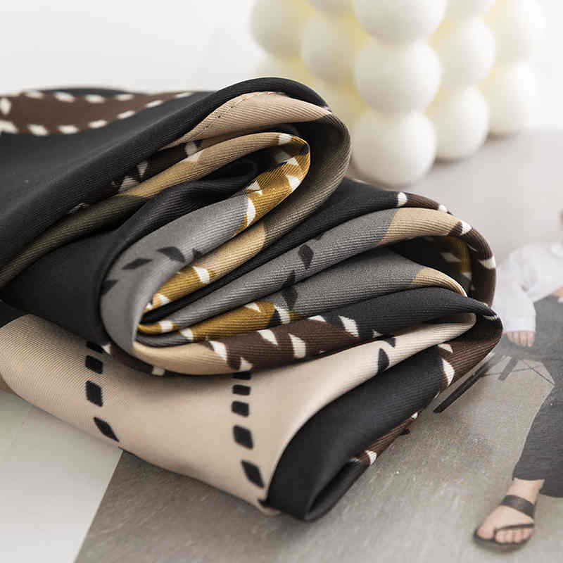 New pattern imitation silk scarves fashionable commuter pocket square printed elegant light luxury professional style scarf