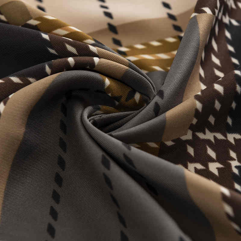 New pattern imitation silk scarves fashionable commuter pocket square printed elegant light luxury professional style scarf
