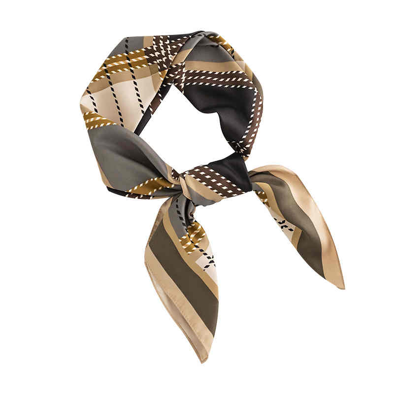 New pattern imitation silk scarves fashionable commuter pocket square printed elegant light luxury professional style scarf