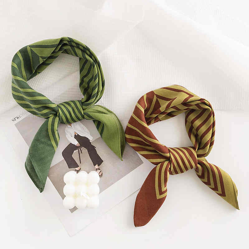 Imitation silk scarf fashion tiein pocket square scarf printed stripes professional scarf sunblock scarf woman