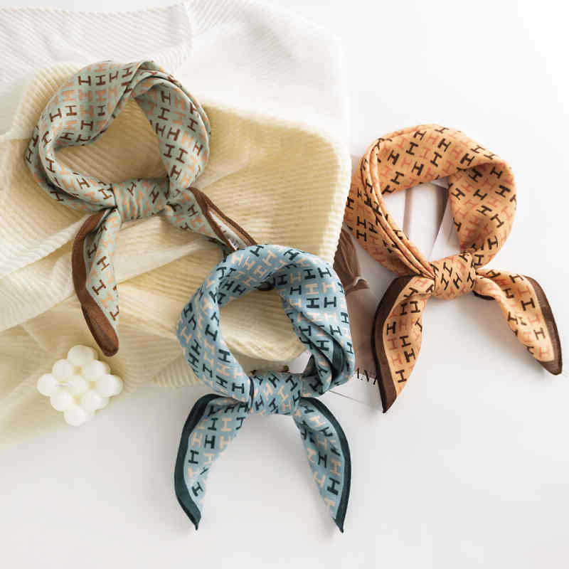 Imitation silk scarf fashion tiein pocket square scarf printed stripes professional scarf sunblock scarf woman
