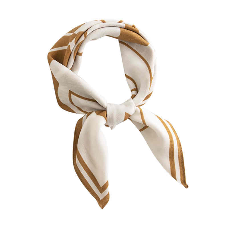 Sweet printed pocket square scarf with thin imitation silk scarf scarf temperament professional decorative scarf