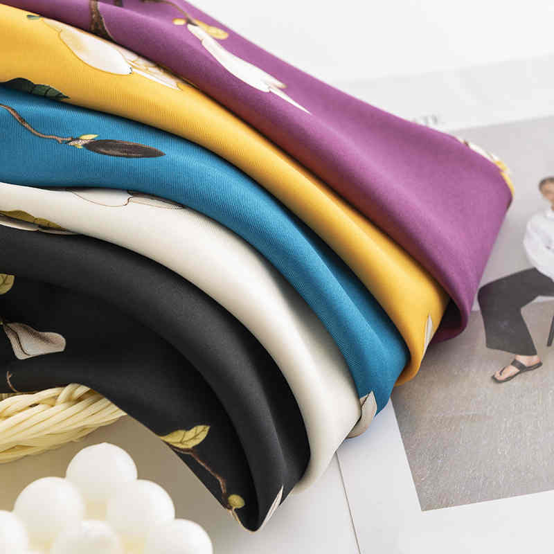 Silk scarves elegant orchid professional dress scarf female fashion commuting tiein printed pocket square