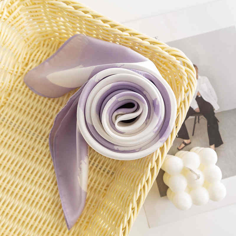 Personality trend checkerboard square scarf fashion thin imitation silk scarf printed warm shawl