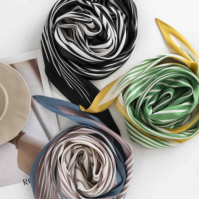 Scarves thin women long hair straps shawl fresh and sweet professional wear neck scarf