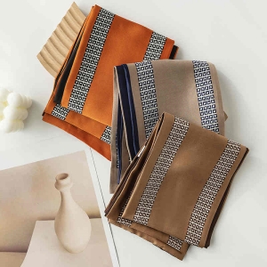 Retro long letters imitation silk scarves tiein professional dress scarf fashion temperament long hair ribbon