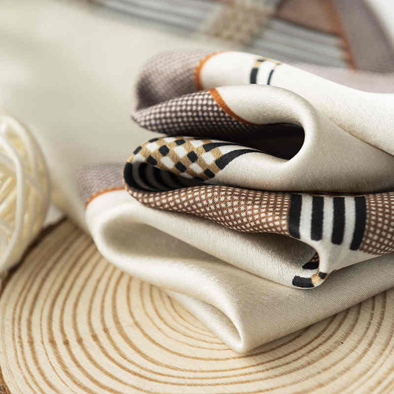 Fashion commuter strip imitation silk scarves simple temperament section striped scarves