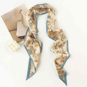 Imitation silk scarves simple flowers lovely beautiful long hair fairy scarves