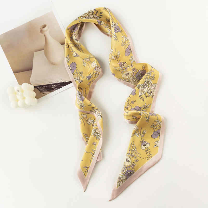 Imitation silk scarves simple flowers lovely beautiful long hair fairy scarves