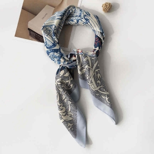 Imitation silk scarves fashion printing spring pocket square scarf fashion commuter scarf