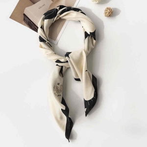 Imitation silk scarves fashion commuter small square scarf women with shirt neck thin style scarf