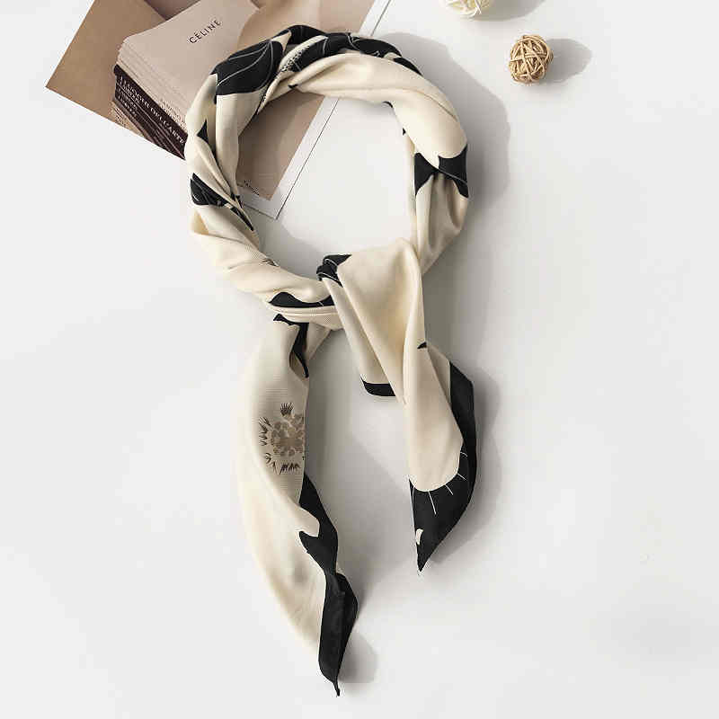 Imitation silk scarves fashion commuter small square scarf women with shirt neck thin style scarf