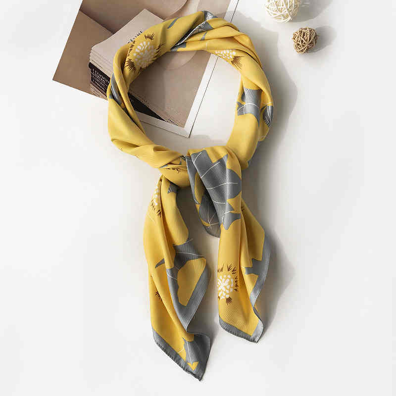 Imitation silk scarves fashion commuter small square scarf women with shirt neck thin style scarf
