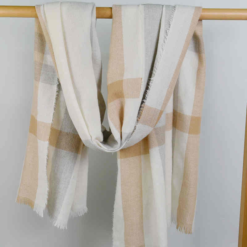Winter scarf woman sweet wind imitation cashmere scarf warm grid shawl cold scarf