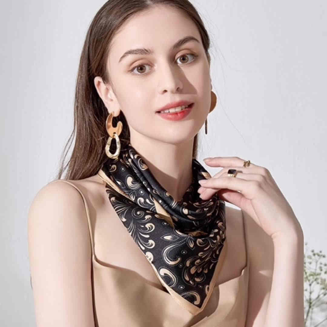 2023 new thin style fashion cashew flower temperament scarf decorative strapless scarf multi functional professional scarf
