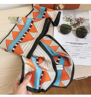 Silk scarves imitation silk cloth ribbon printed small scarves star  same length scarves