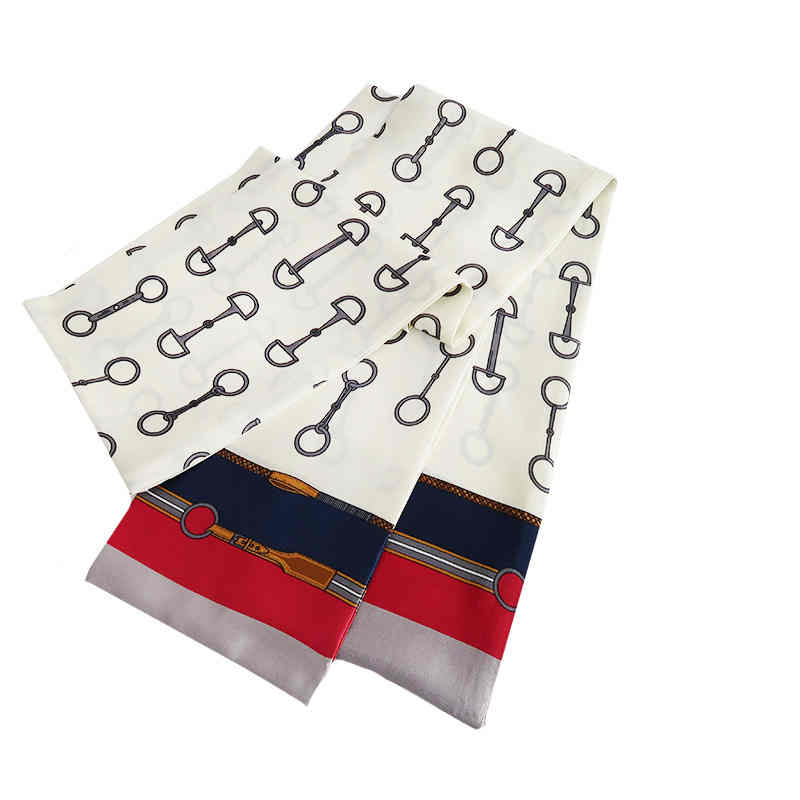 Silk scarves imitation silk cloth ribbon printed small scarves star  same length scarves