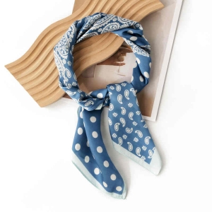 Classic imitation silk scarf cashew flower wave point thin silk scarf with shirt career casual scarf
