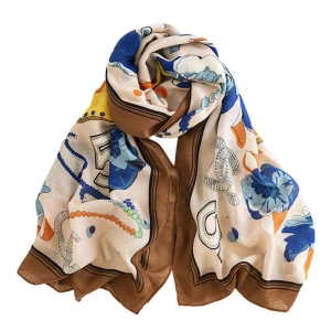 Fashion Street wind lengthen scarf light luxury wind elegant cold resistant shawl fashion commuter warm neck scarf