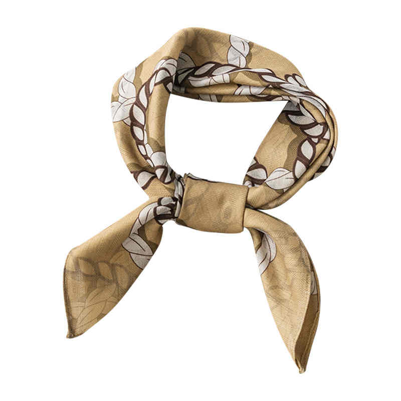 Retro printed pocket square scarf artistic temperament with professional scarf elegant fashion scarf imitation silk scarves